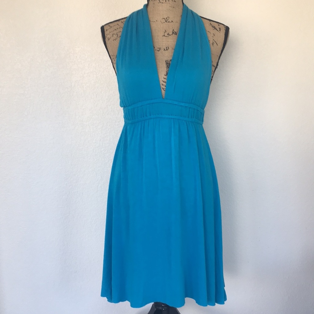 Elan Blue slinky Dress size small - Picture 1 of 6